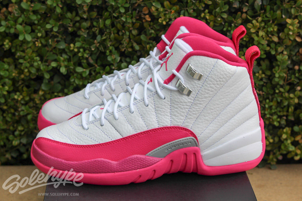 Air Jordan 12 GS Vivid Pink White