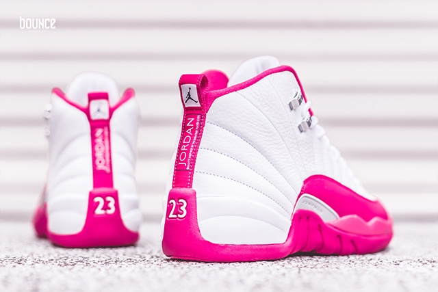 Air Jordan 12 Valentines Day White Pink